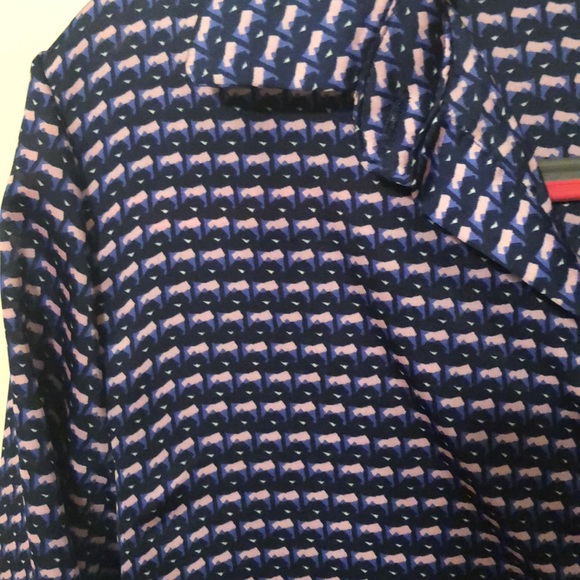 Button up, patterned blouse - Picture 3 of 3